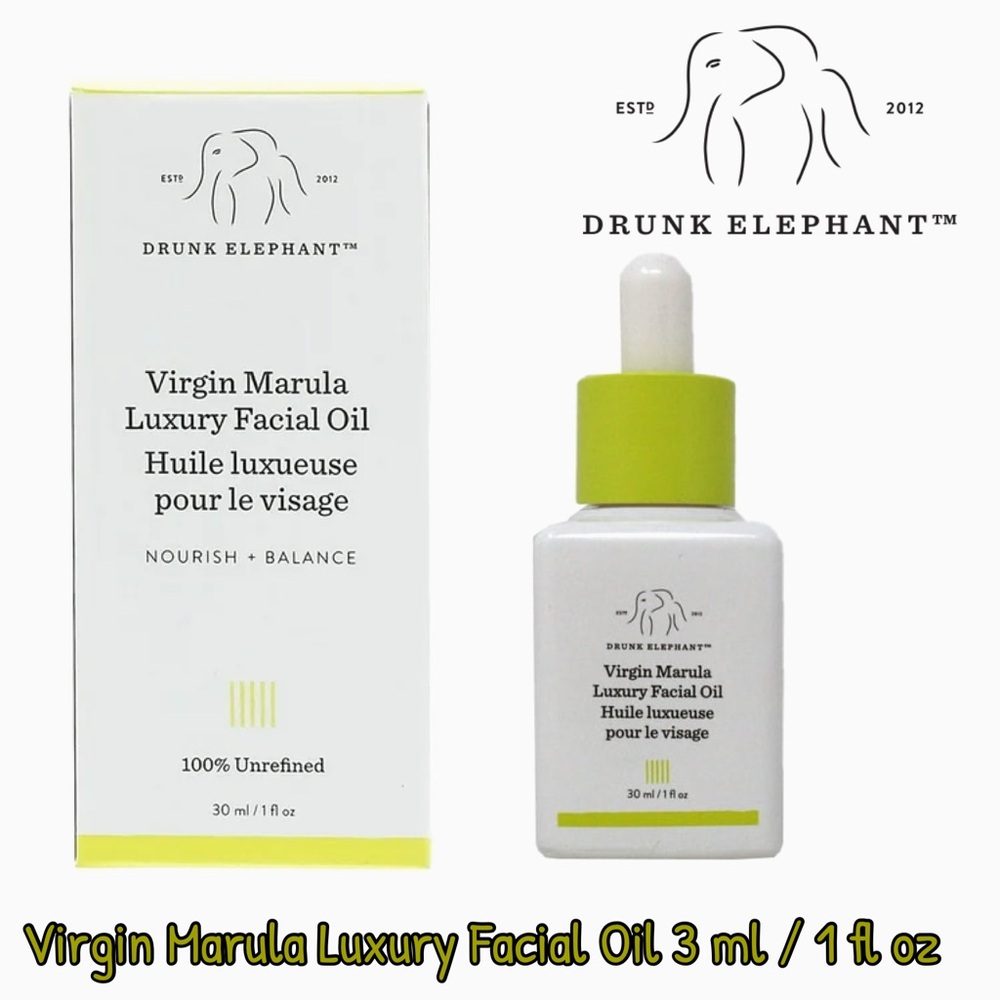 Drunk Elephant Virgin Marula Luxury Facial Oil 30 ml / 1 fl oz New in Box